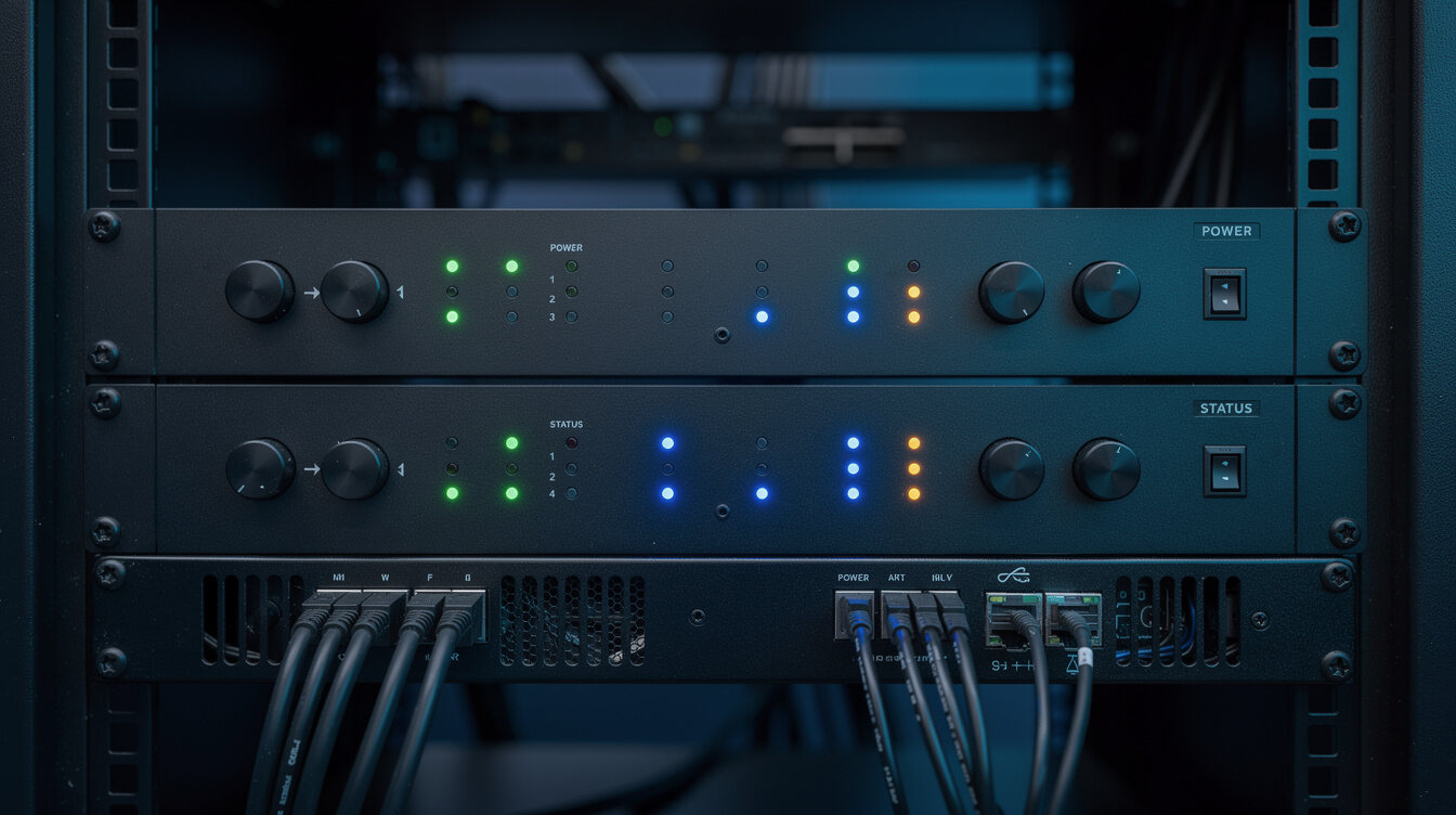 Streaming encoder rack with live status indicators